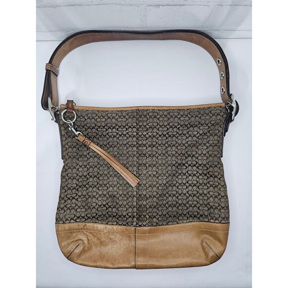 Coach Signature Convertible Shoulder Bag #F10416 - Picture 1 of 12